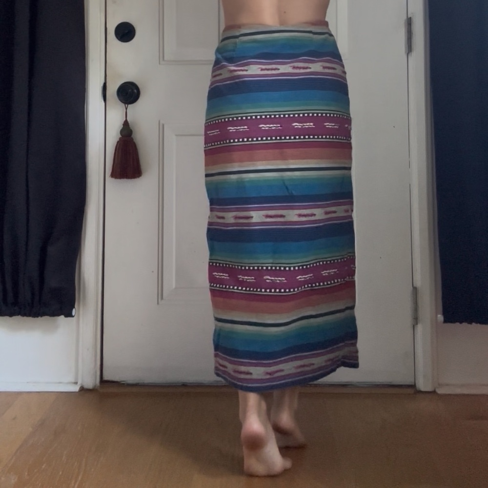 Vintage Southwestern Style Wrap Skirt - Picture 2 of 11